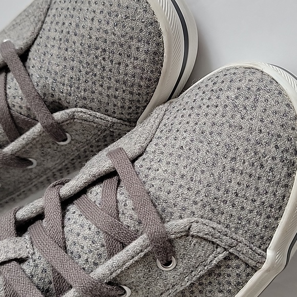 Keds Metallic Dot Gray Wool Shoes High Top Sneakers Classic Lace Up/Size 10. - Picture 8 of 10